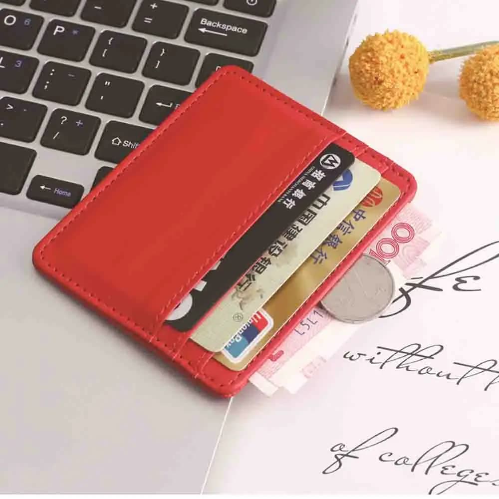 Portacarte in PU, custodia per carte, porta carte ultrasottile per viaggi, lavoro, shopping