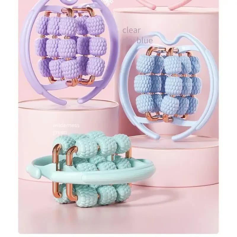 Massage roller for legs Foam roller for muscle relaxation with three file ring clamp Leg roller for fitness recovery tool