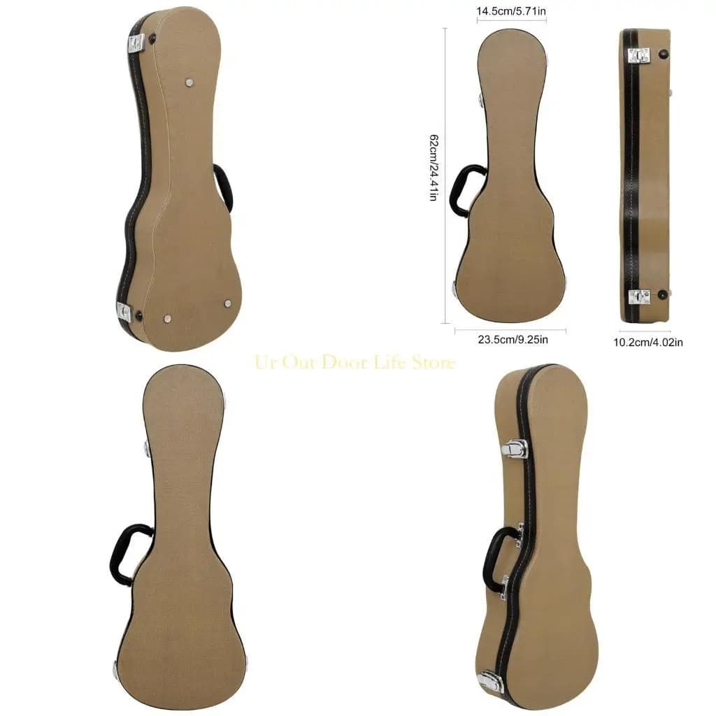 77UF Ukulele Scatola rigida Imbottitura morbida Custodia per il trasporto Borsa Ukulele Custodia rigida protettiva Borsa per