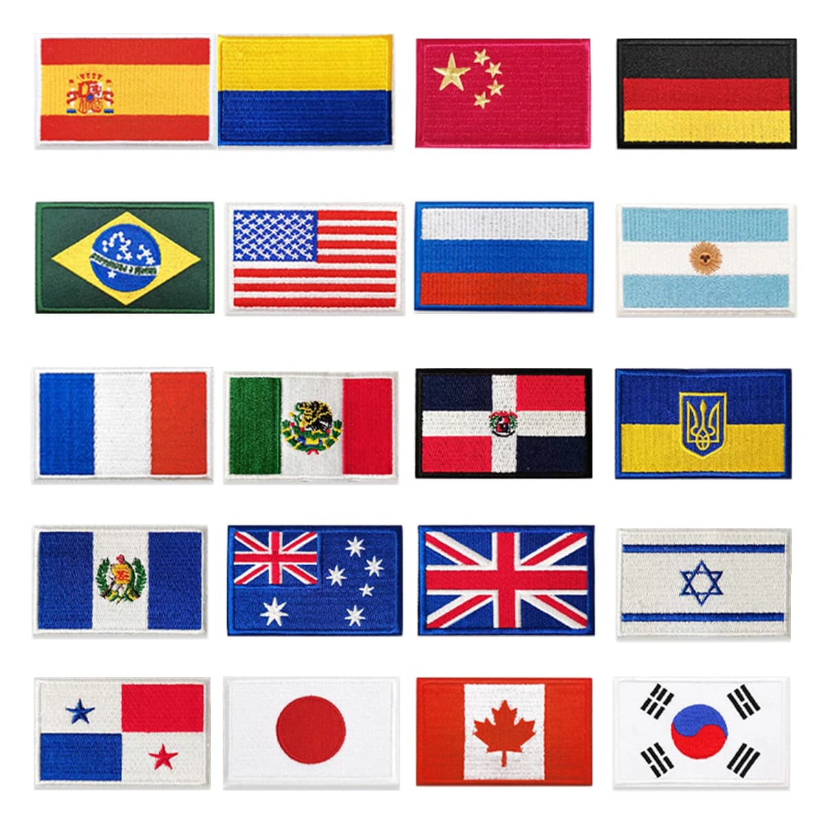 Toppe with national flag embroidered Russia Spain France Military Patch EU tactical Toppe decorative fabric for military backpack on clothes