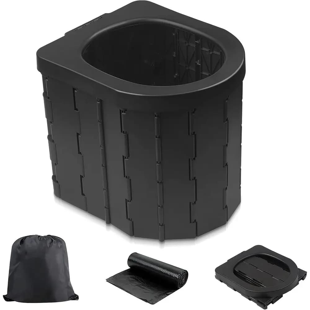 Portable Toilet Camping Potty Adults Porta Travel Bucket Car Outdoor Hiking Backpack Trips Tent Boat Beach Traffic Jam Home