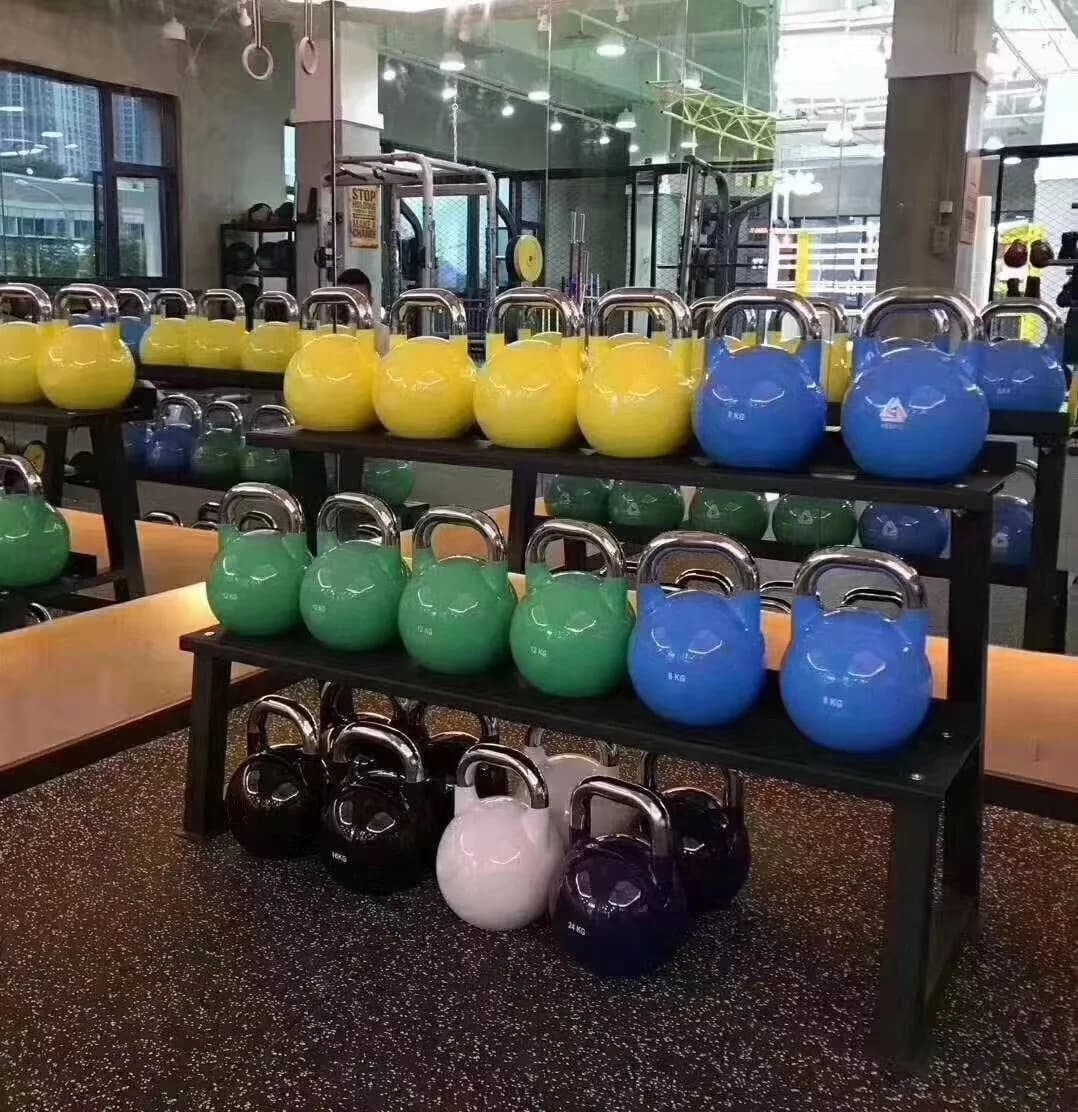 Kettlebell in Ghisa Verniciata a Polvere Colorata 2026, Kettlebell Portatile e Regolabile
