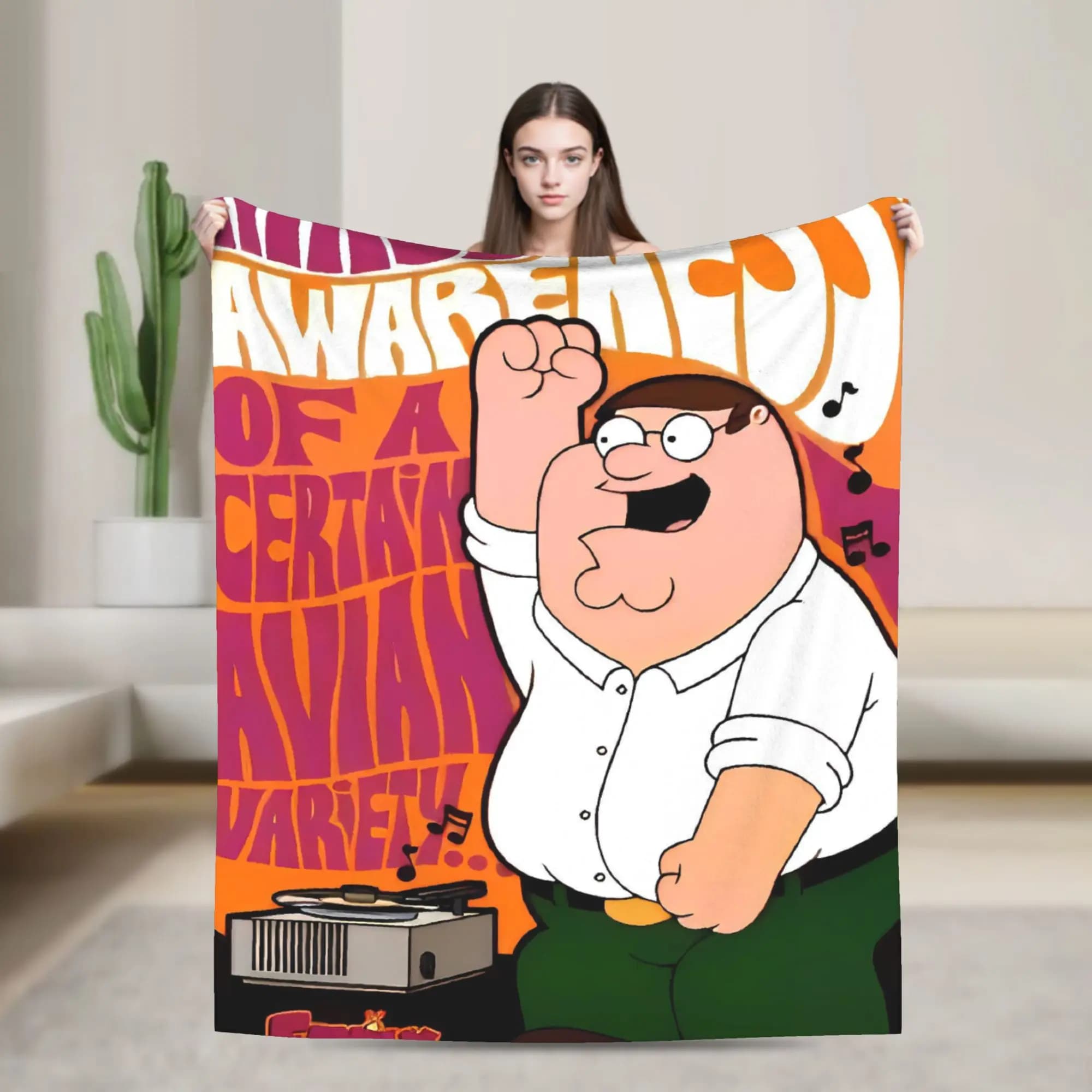 Coperta in flanella Peter Griffin Coperta invernale morbida e resistente per la camera da letto della ragazza del ragazzo Copriletto soffice per divano letto