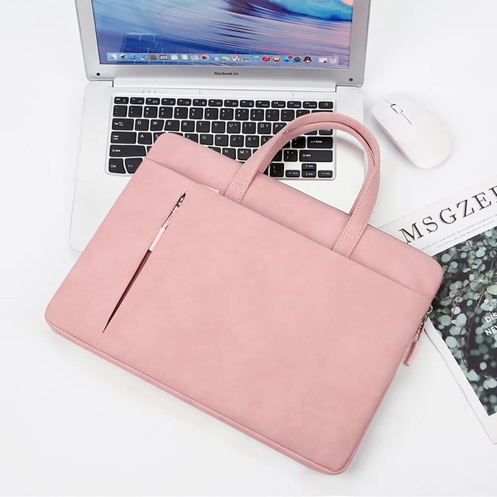 Borsa per laptop 13.3 14 Custodia per notebook da 15.6 pollici per MacBook Air Pro Computer Donna Uomo Borsa Valigetta in pelle PU impermeabile