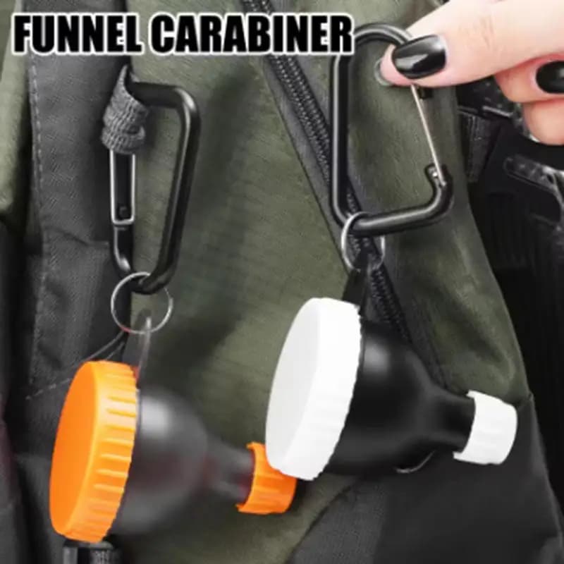 Portable Protein Powder Bottle with Carabiner Leak Proof Protein Powder Container with Keychain Reinforced Cap Medicine Box