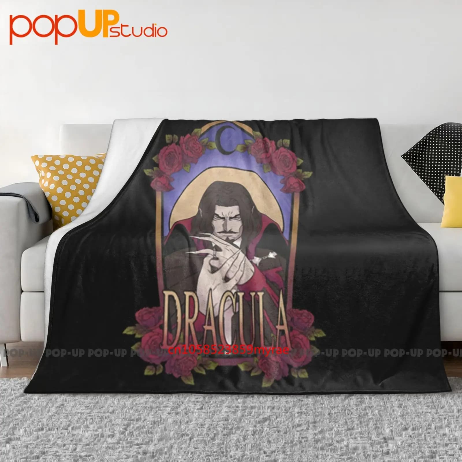 Castlevania Dracula Rose Coperta ultra morbida da uomo, trapunta invernale, copridivano