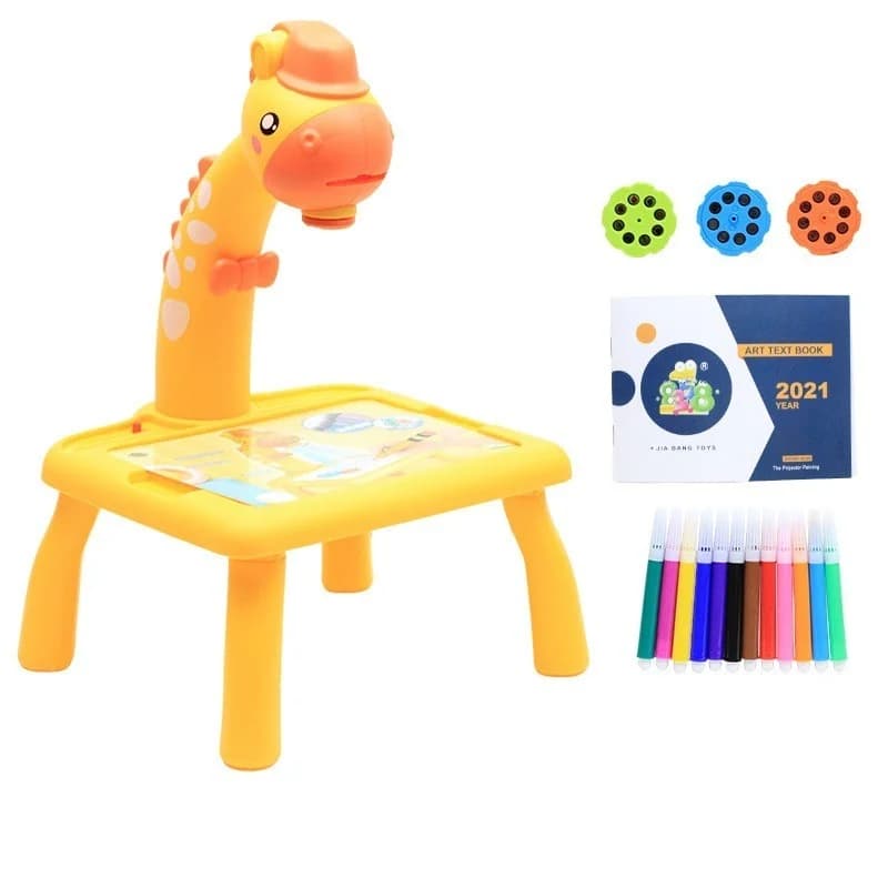 Mini proiettore a LED Tavolo da disegno artistico Giocattolo leggero per bambini Tavolo da pittura per bambini Piccola scrivania Apprendimento educativo Strumento di pittura artigianale