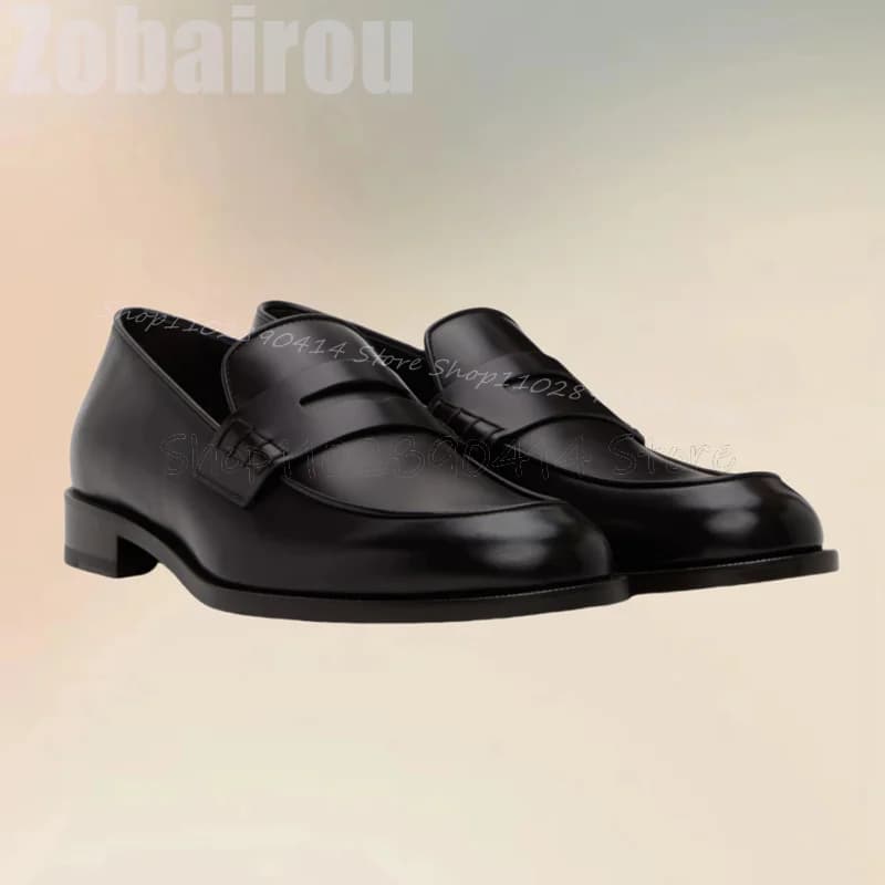 Mocassini con design a cintura cava in pelle nera opaca Moda Slip On Scarpe da uomo Scarpe casual da uomo di lusso fatte a mano per banchetti per feste