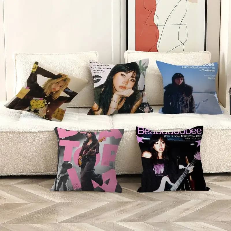 Singer B-Beabadoobee Cushion Cover Pillowcase Upholstery Sofa Throw Pillow Home Decor Pillowcas