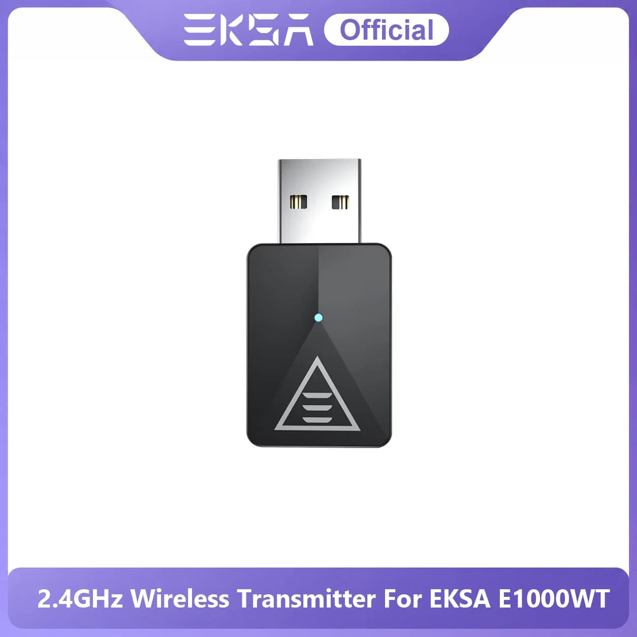 2.4GHz USB Wireless Dongle Receiver Transmitter for EKSA E1000WT Gaming Headset Headphones PC PS5 PS4 Xbox