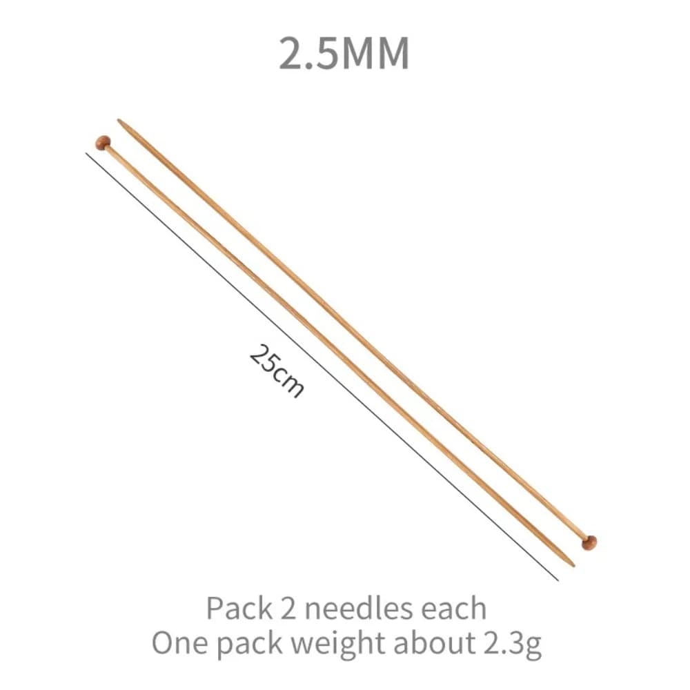 Handicraft Bamboo Wooden Crochet Hooks 2-10mm 25cm Knitting Crochet Crocheting Hooks Sock Knitting