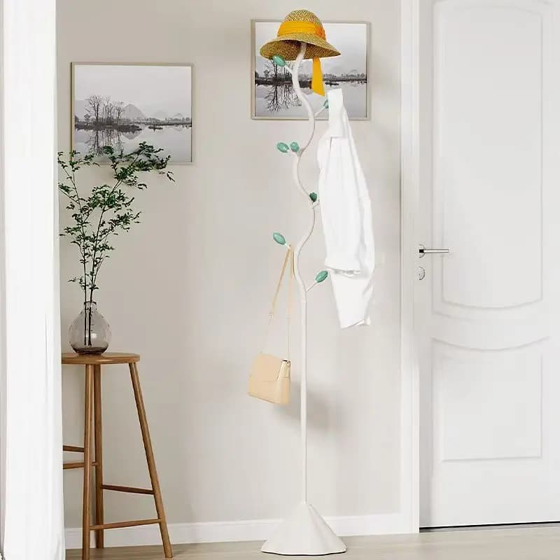 Clothes rack in Italian art coat hangers from floor to ceiling bedroom vertical house simple luxury light clothes hangers for interior living room