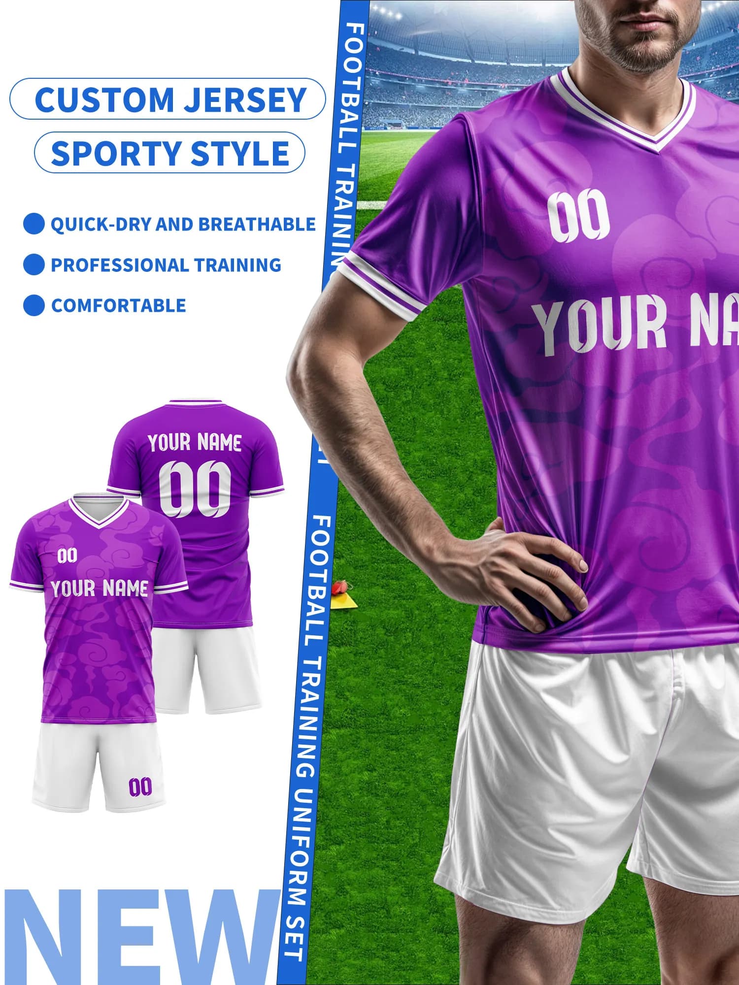 Create Your Custom Football Knife | Name and Number Custom | Breathable Football Knife, Custom Football Knife Shop