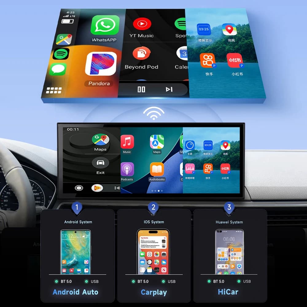 For Audi A4L A5 2017‑2019 15.8 Inch Linux Head Unit Car GPS Multimedia Player Wireless CarPlay Android Auto BT5.0 GPS Navi Radio