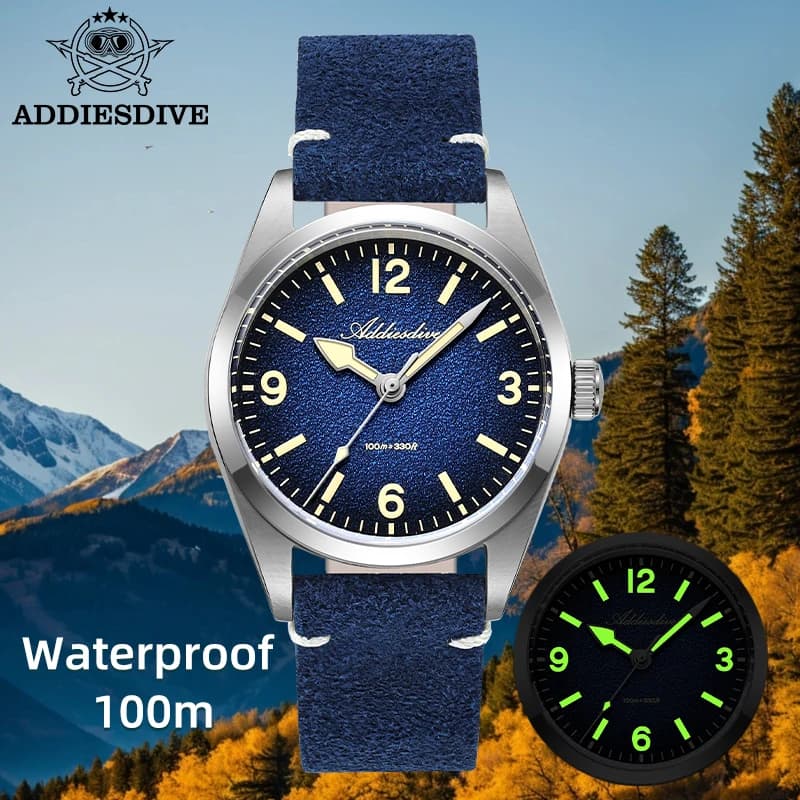 ADDIESDIVE Orologi al quarzo in acciaio inossidabile per uomo NUOVO AD2544 reloj hombre Orologi da polso da uomo semplici con zaffiro super luminoso 36MM