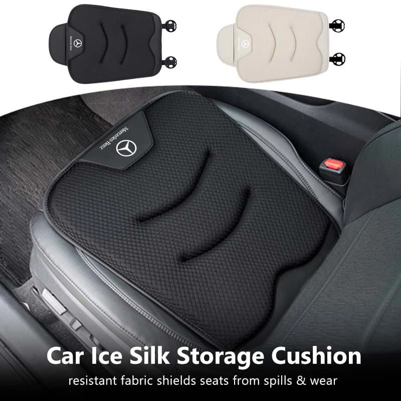 Universal Car Seat Ice Silk Cushion Cover Storage Bag Pad For Mercedes Benz W211 W124 W176 W177 C180 C200 C260 C300 GLC CLE CLA