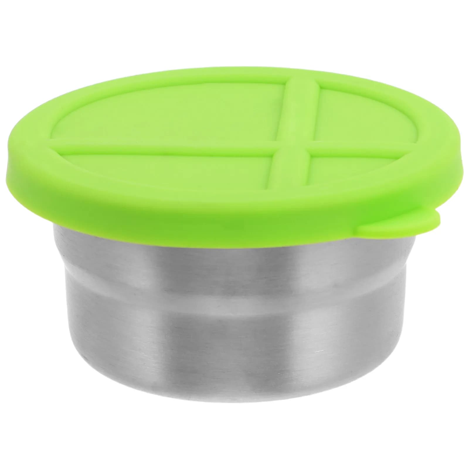 Contenitore per Alimenti in Acciaio Inox da 90Ml con Coperchio Ermetico, Lunch Box Compatto a Prova di Perdite per Salse, Snack, Condimenti, Preparazione Pasti e Viaggi