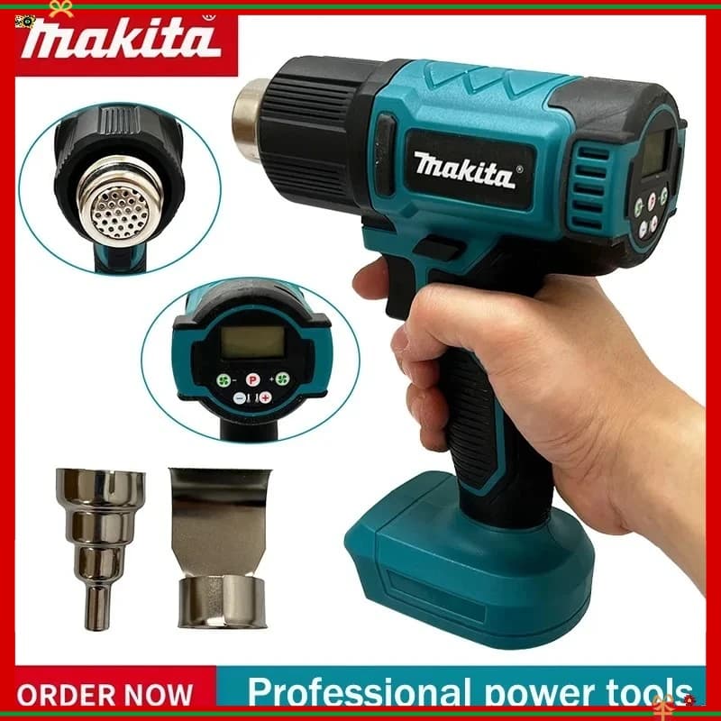 Makita Temperature Control Heat Gun 550°C Cordless Handheld Hot Air Gun With LED Display Soldering Thermal Blower 18V