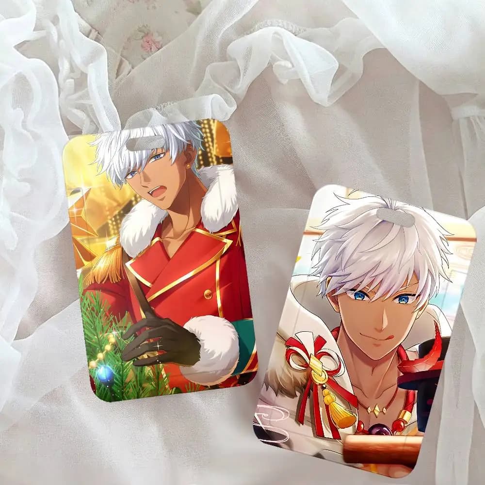 Cartoon O-Obey Me Mammon NFC Contactless Sliding Card Sleeve For Student Cards, Bus Cards, ID Cards, And Work Permits