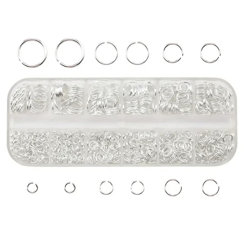 1050 Pz 0.7mm Plated Color Open Salt Rings Mixed 4mm 5mm 6mm 7mm 8mm 10mm Iron Rings Split Rings For DIY Jewels That Make 6 Colors