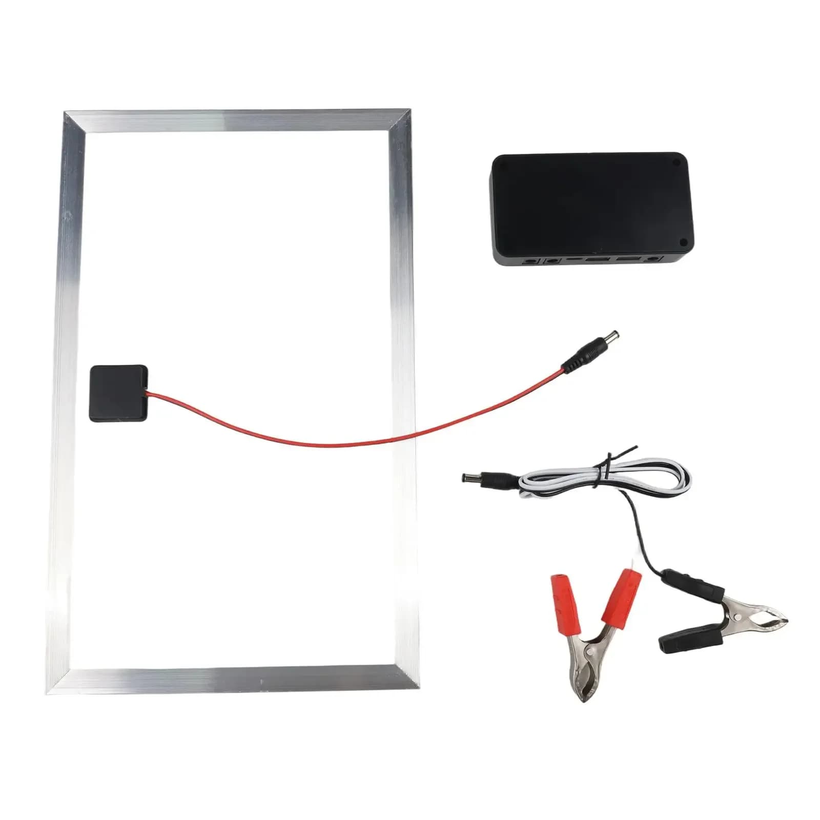 Solar Panel Kit for External Installation 33.5x20.5x1.5cm, Solar Powerbank Charger for External Use with Aluminum Frame Anti-corrosion