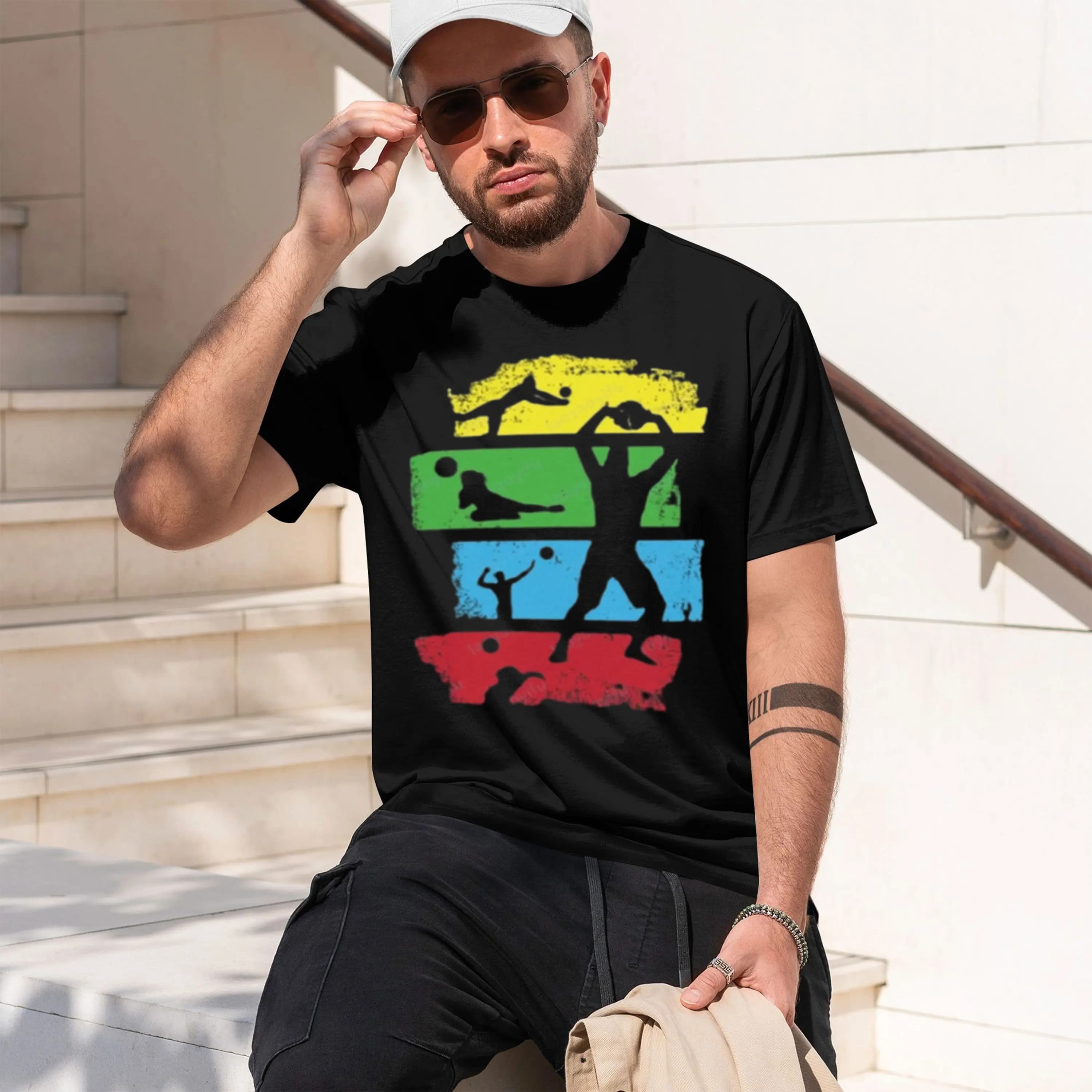 Volleyball Shirt Retro Gift Bea Volleyball T-Shirt Grh T Shirts Funny Outors High Quty Short-sv Tops 2026 New Model Men’s Short-