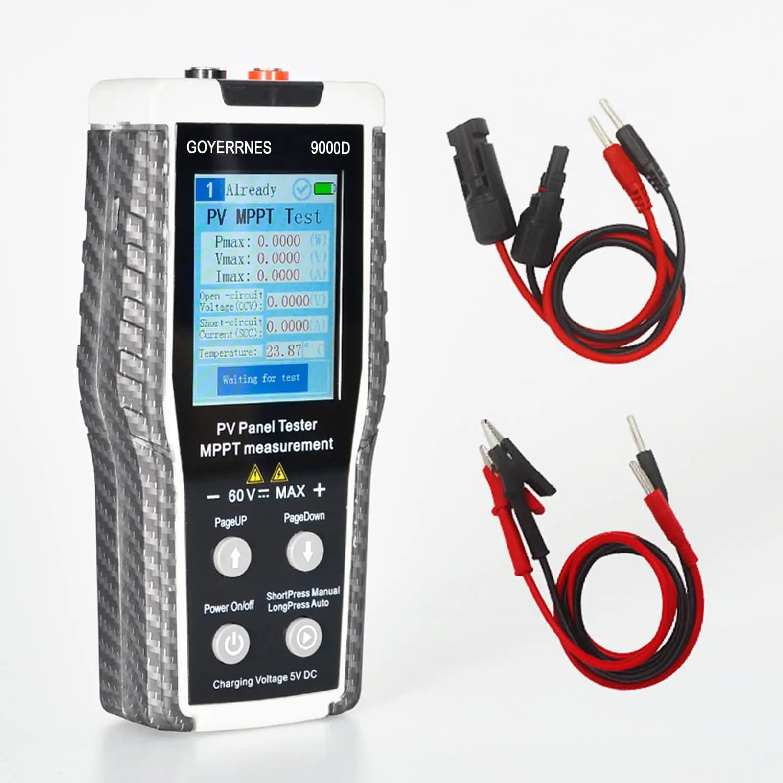 9000D Photovoltaic Panel Tester PV MPPT Multimeter Solar Panel Power Voltage Current Test Meter