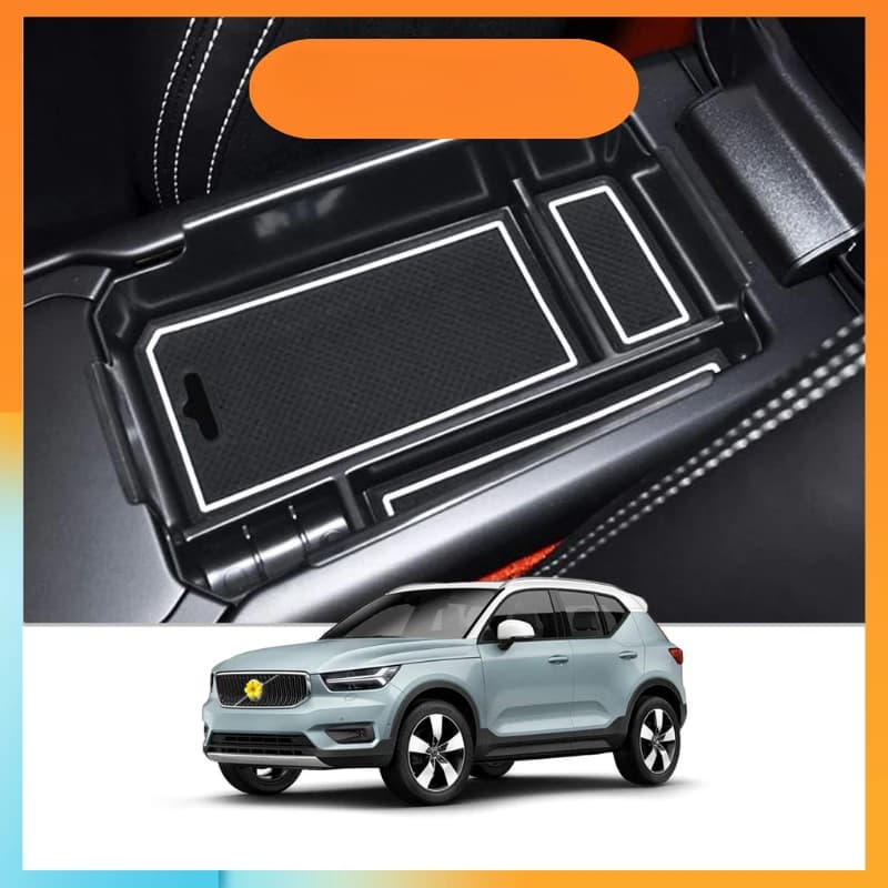 For Volvo XC40 2019 2020 2021 2022 2023 Central Console Organizer Accessories Arm Insert Secondary Storage Box