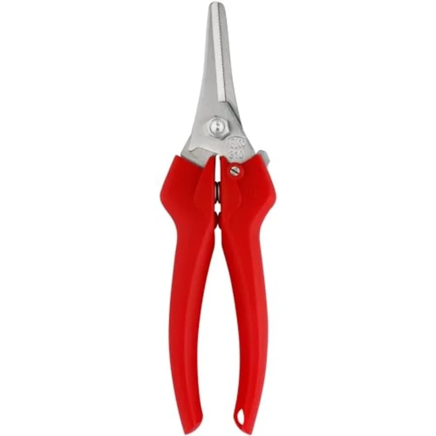 Forbici da Potatura F310 7.3" Leggere per Rifiniture di Precisione e Raccolto, Cesoie da Giardinaggio