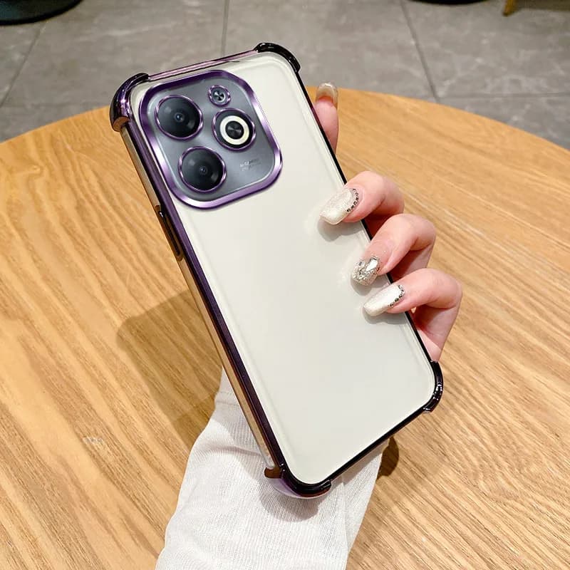 For Infinix Smart 8 Case Infinix Smart 9 Phone Case Smart 7 8 Pro 8 Plus Four Corners Thickening Shookproof Plating back cover