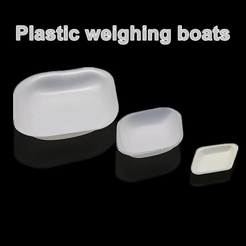 250 Pcs Plastic Weighing Dish Sample Tray Rhomb-shaped Disposable Laboratory Equipment Storage Trays Surface Plate Plates