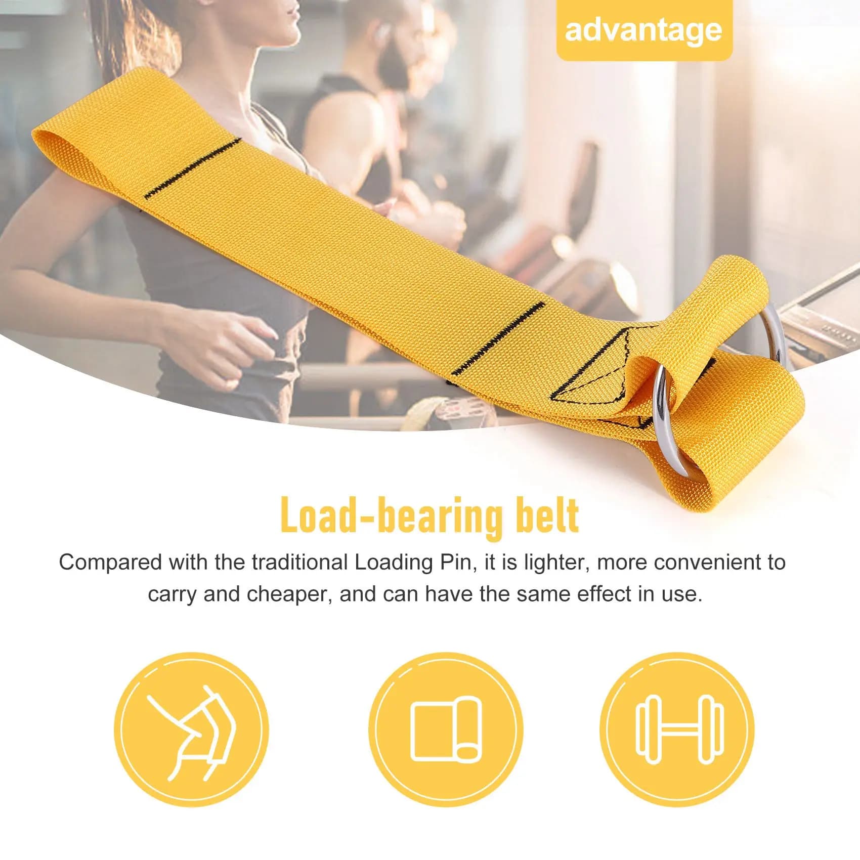 -A90P Weight Plate Belt Loading Pin Flat for Cable Machine Heavy Duty Tricipients Pull Up Pads Weightlift Fitness