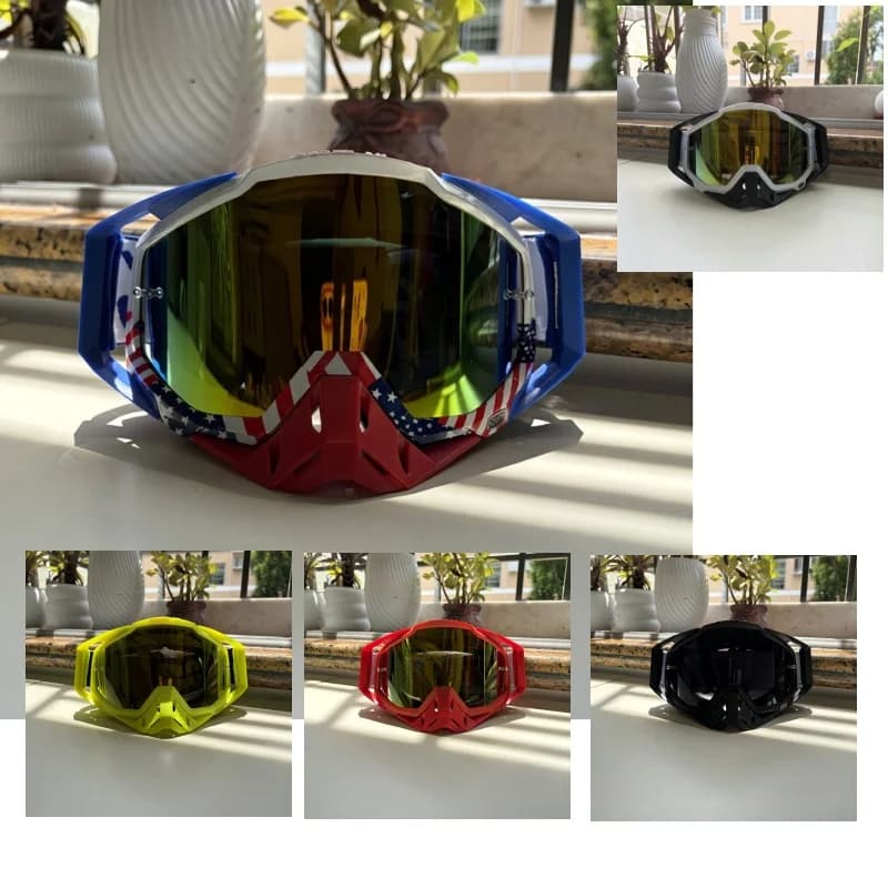 Motocross MX Ski Goggles Dirt Bike Snowboard Off-Road Riding Protective Eyewear Wind Dust Proof Anti-Fog UV400 PC Lens Men Women