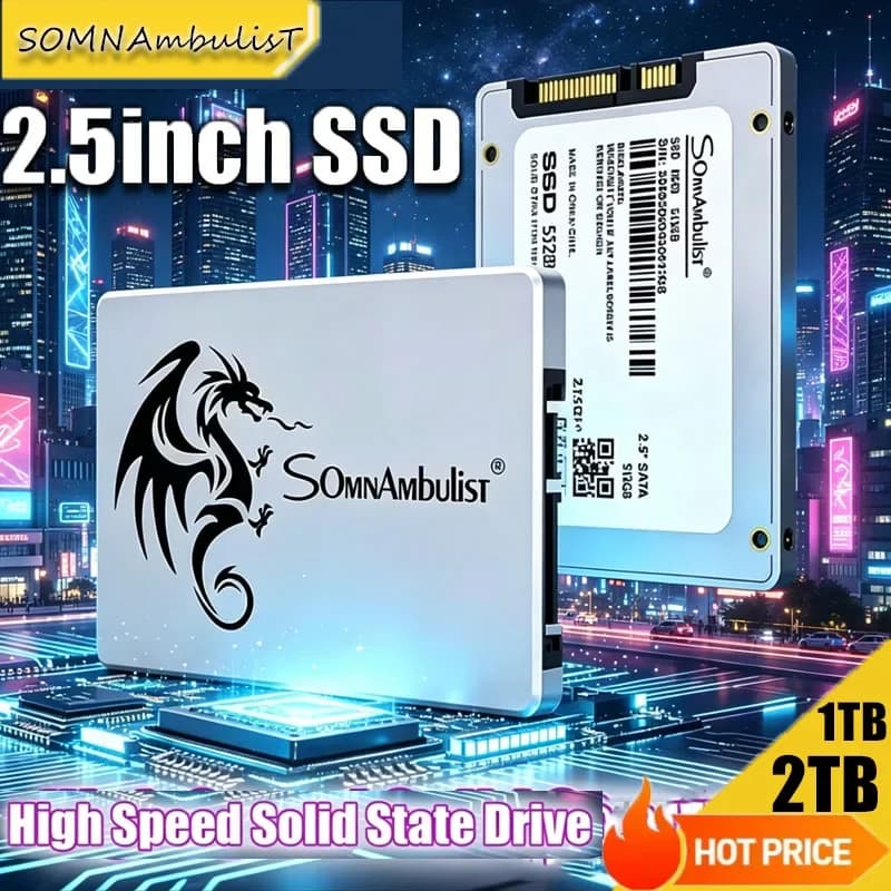 SomnAmbulist 2.5inch SSD 64GB 128GB 256GB 512GB for Laptop Desktop Solid State Drive Sata3 120GB 240GB 480GB SSD 1TB 2TB for PC