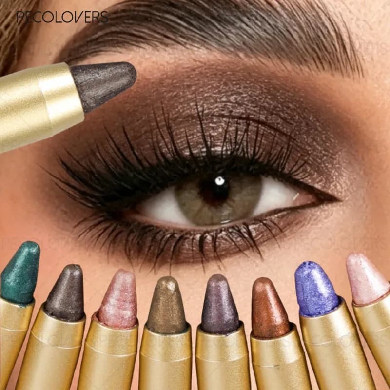 1PC Gold Tube Eyeshadow Stick, Eye Highlighter, Waterproof, Long-lasting and Natural, Suitable for A Variety of Makeup Looks