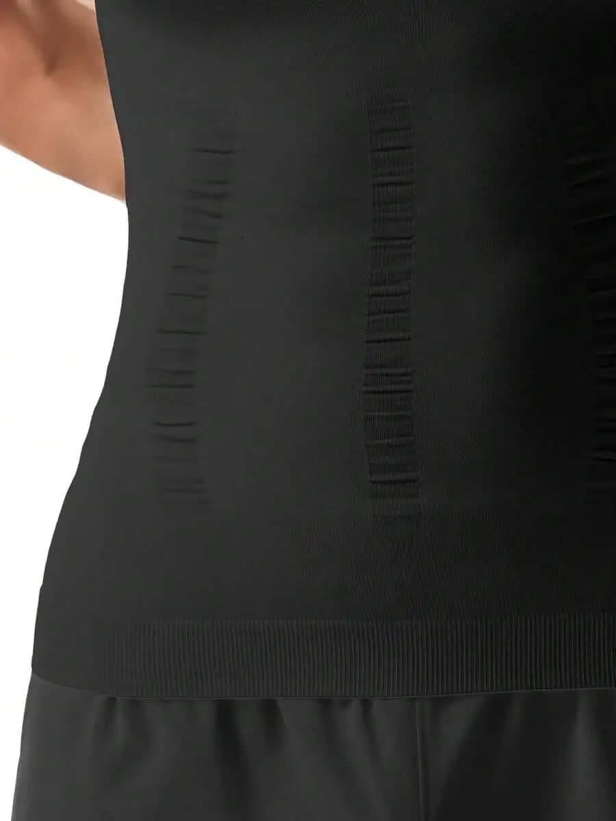 Canotta a Compressione Senza Maniche da Uomo, Modellante e Contenitiva per Addome, Ideale per Allenamento