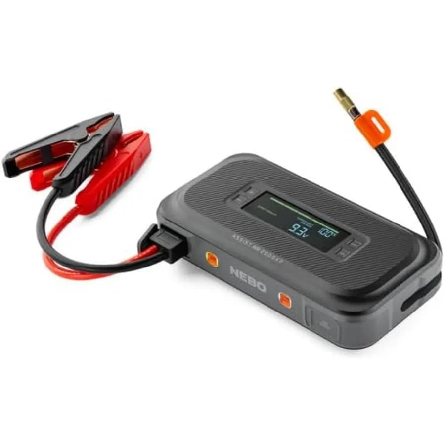Assist Air 2000XP Jump Starter e compressore d'aria Scatola di alimentazione da 55,5 Wh per la riavvigionamento di veicoli a batteria da 12 V 150 PSI Air