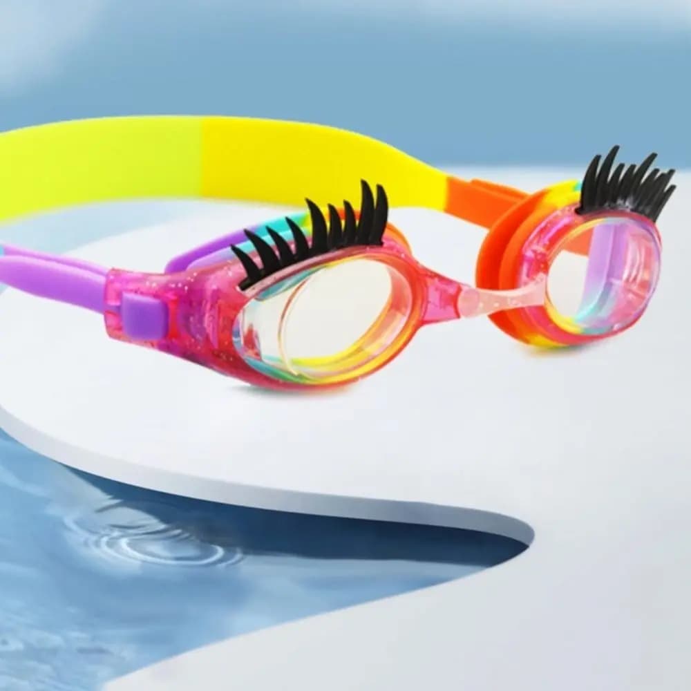 Baby Swimwear with Eyelashes, Anti-fog, Waterproof, HD Colored, for Water Sports