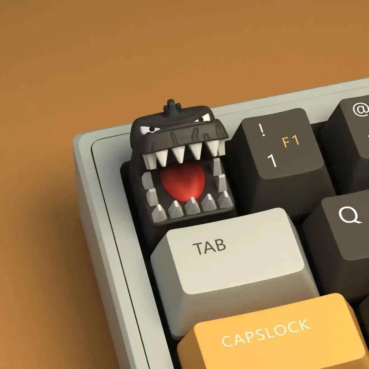 Dinosauro 3D Anime Artigianale Tema Resina Keycap MX Interruttori Copritasti da gioco fatti a mano per accessori per tastiera meccanica Regali