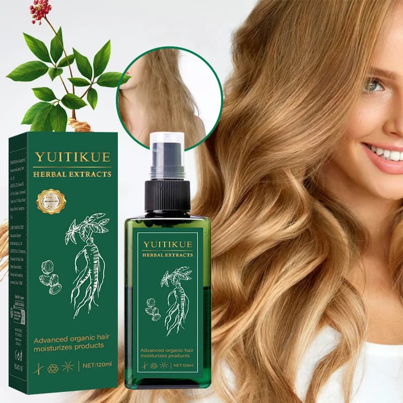 YUITIKUE Spray per Capelli agli Estratti Erboristici, Idratante e Volumizzante, Rende i Capelli Più Folti e Densi, Rinforza le Radici per Tutti i Tipi di Capelli