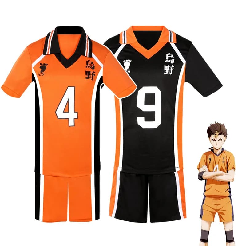 Udon High School Volleyball Team Shorts And T-shirt Set For Cosplay Cartoon And Anime Accessories For Boys Volleyball Players
