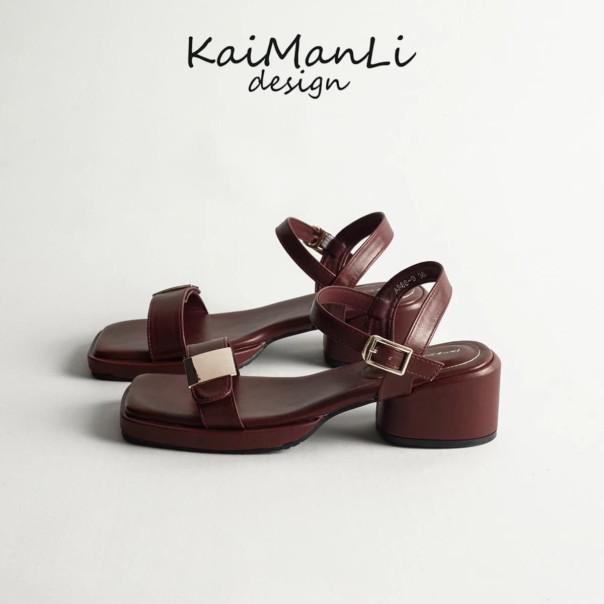 Retro Elegant Roman Style Sandals Women's Summer Gentle Fairy Wind Match Skirts High Heels Open Toe Knot Buckle Low Top Shoes