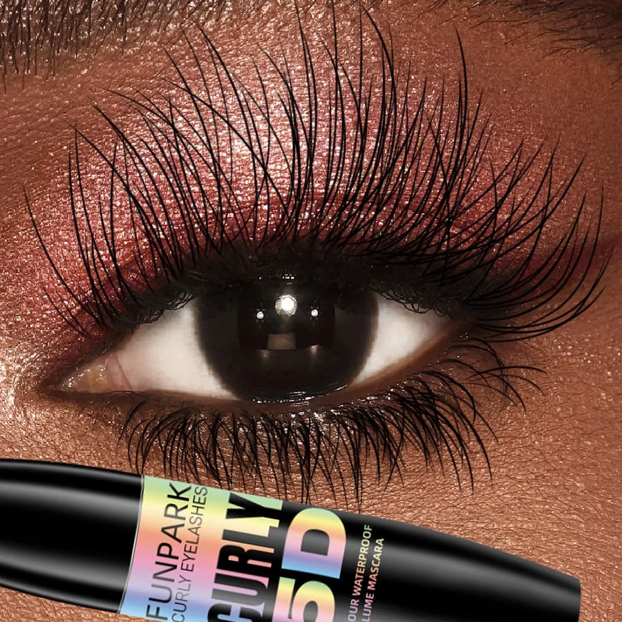 Mascara nero 5D ispessimento, allungamento arricciatura mascara in fibra liquida impermeabile a lunga durata trucco ciglia estensione ciglia Beau