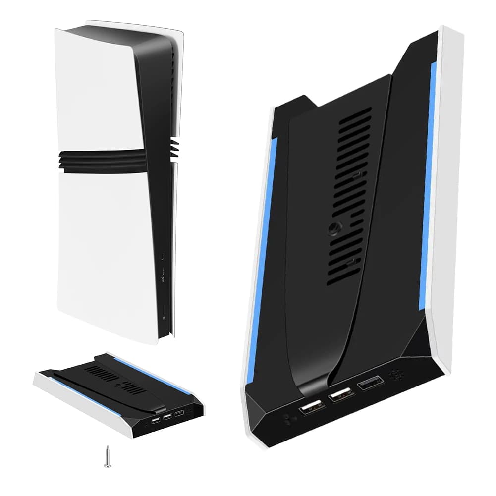 For PS 5 Slim/PS 5 Pro RGB Game Console Base Bracket 8 Light Mode Vertical Station Base for Sony Playstation 5 Game Accessories
