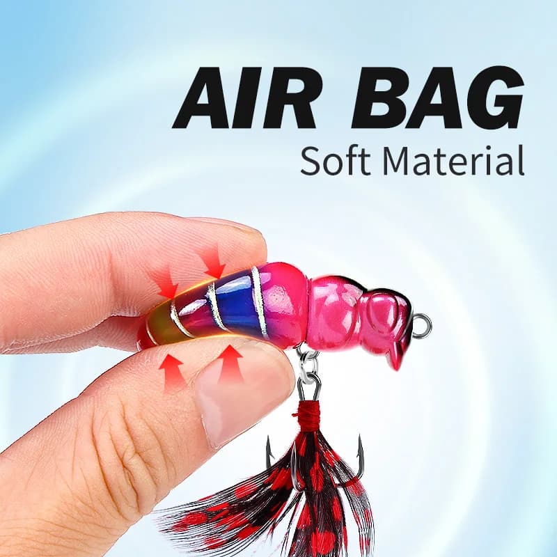 WEIHE 1PCS 4.7cm 5.5g Bee Lure Airbag Bee Bionic Lure Bait