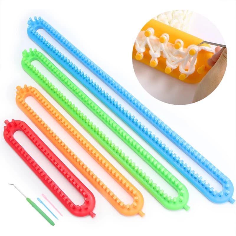 1PC Plastic Knitting Loom Weaving Tool For DIY Crochet Weaving Craft Yarns Sock Hat Scarf And Scarves Maker