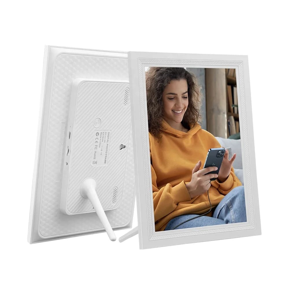 10.1'' Digital Picture Frame with 32GB, Digital Photo Frame with Touch Screen, Share Photos Videos Send Best Wishes Via Free App