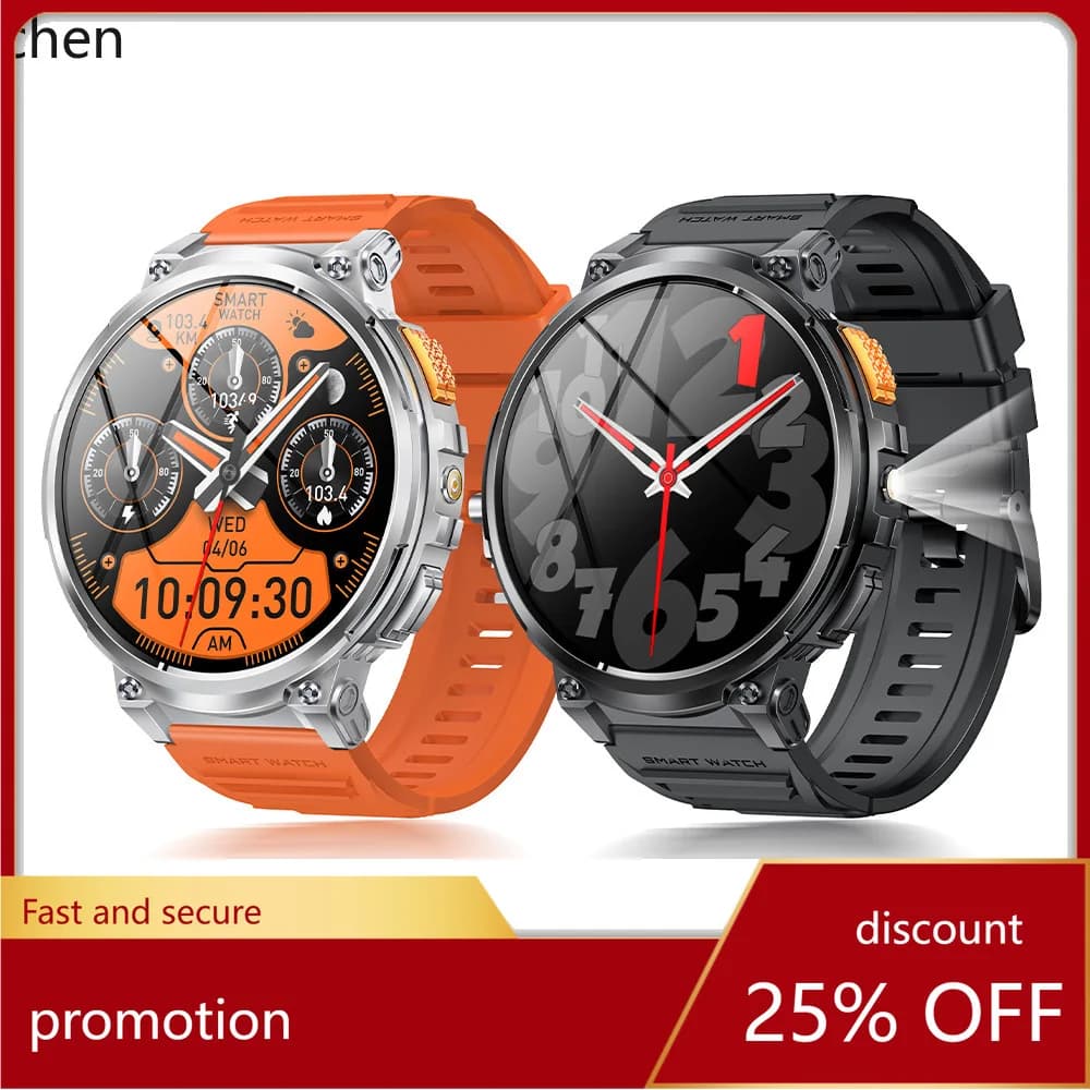 Zml smart watch bluetooth call flashlight heart rate blood pressure blood oxygen multi-sport watch