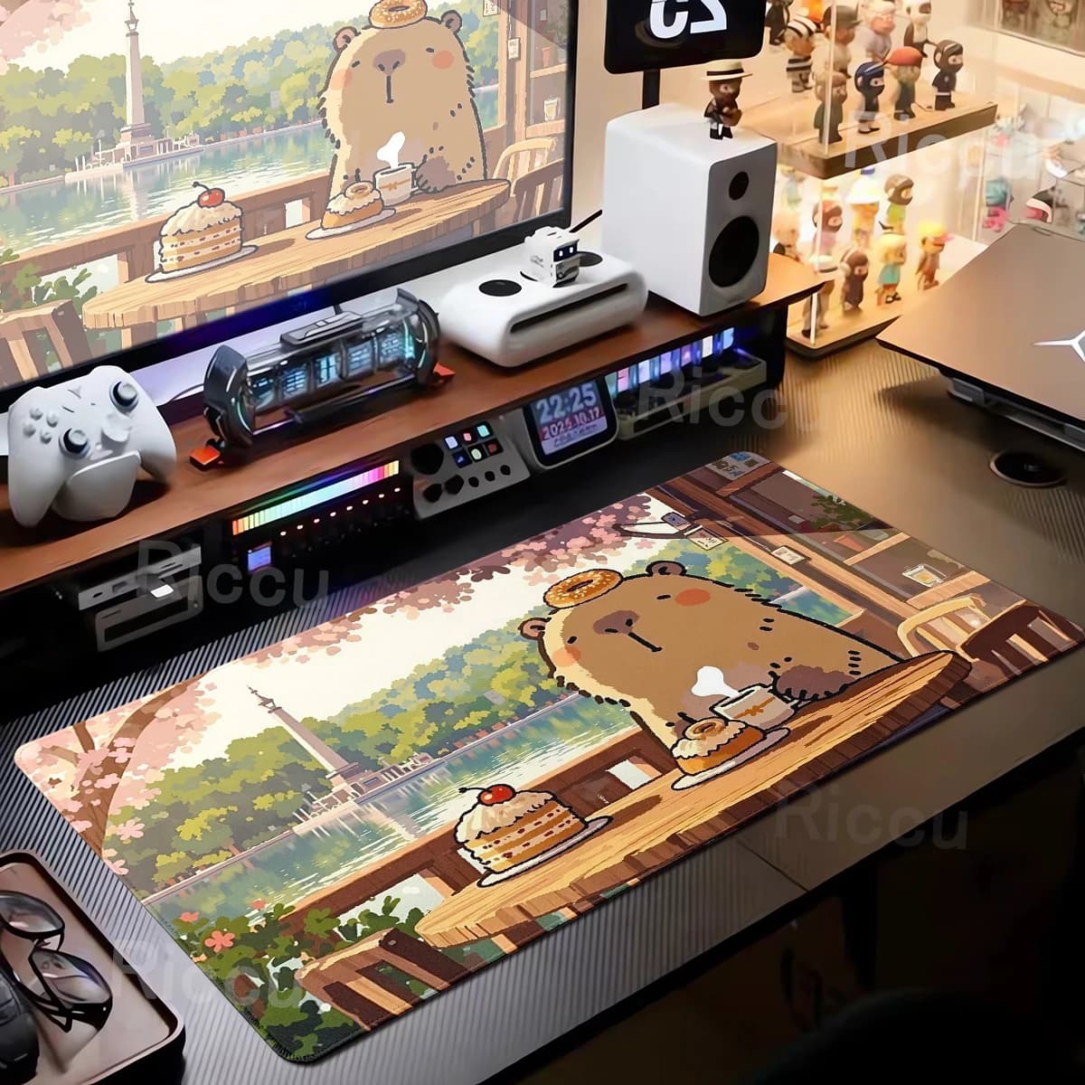 Carino Capibara Mousepad Tastiera Zerbino Animale Tablemat Gamer Cabinet Mousepad Gaming Tappetini Estesi Deskpad Xl Ufficio Accessori per PC