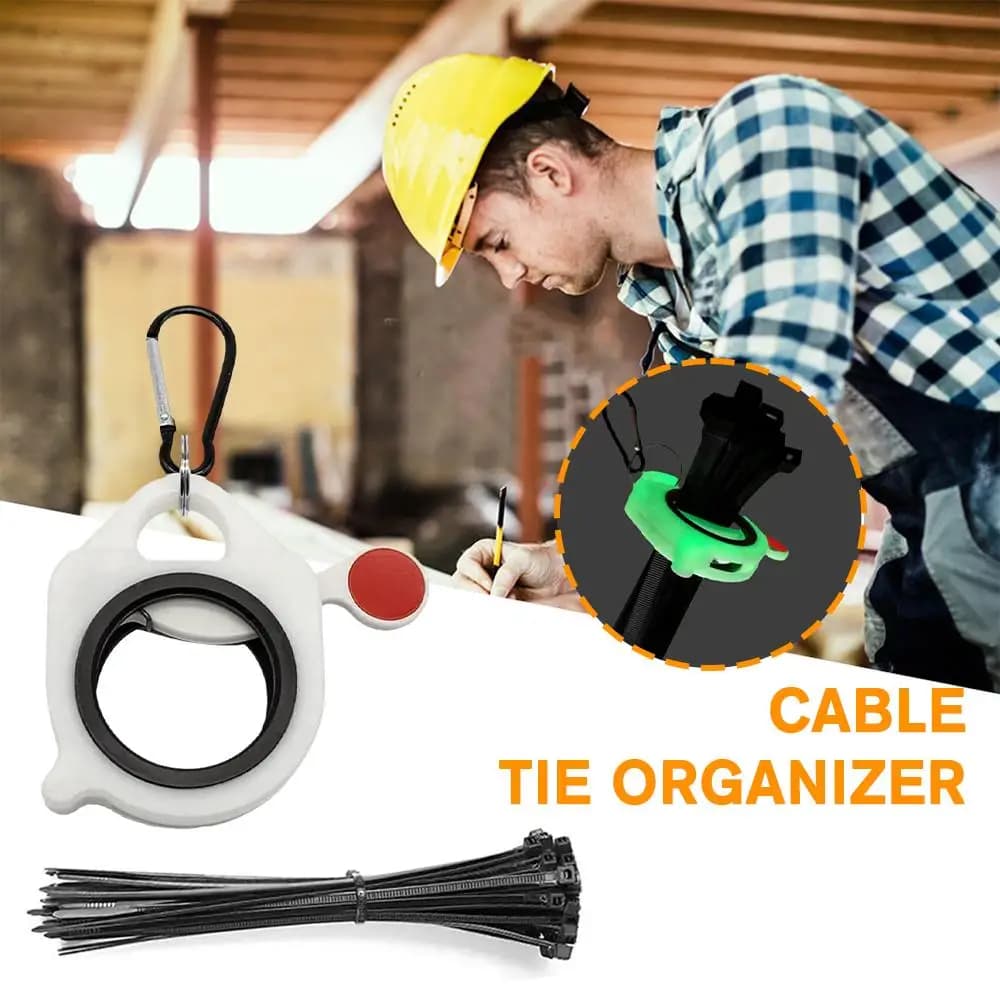 Organizzatore per fascette stringicavo fluorescenti, porta fascette, strumento per l'organizzazione di cavi elettrici